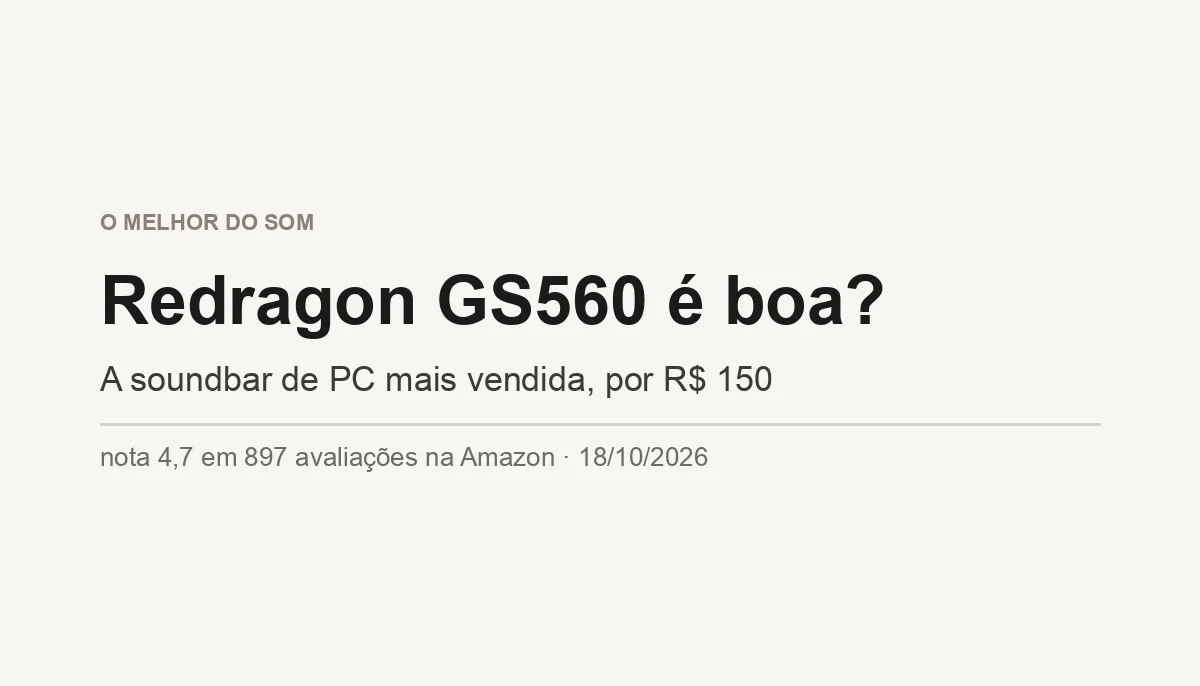 Redragon Adiemus GS560 é Boa? Análise (2026)