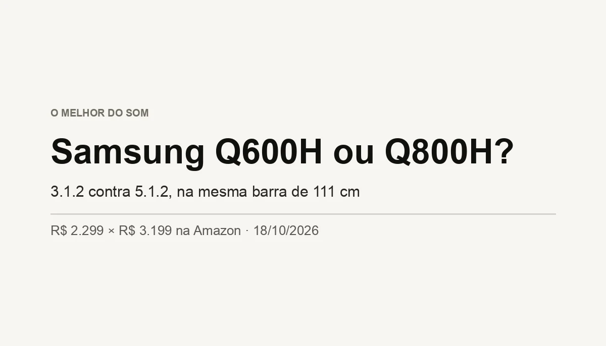 Samsung Q600H ou Q800H? Qual Soundbar Comprar (2026)